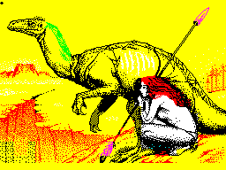 Woman-and-dinosaur-Microhobby-s-Pixel-a-Pixel-63-